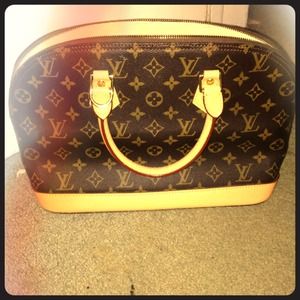 Louis Vuitton inspired bowling bag style purse
