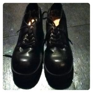 Black platform shoes