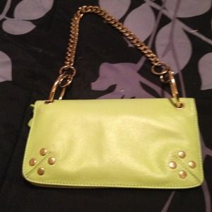 Wilson's Leather chain  small neon  clutch
