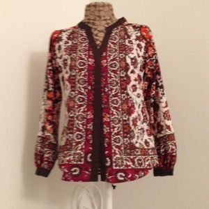 Browns and oranges NWOT top