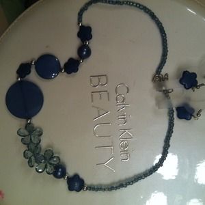 Bundled Teal Necklace/earrings