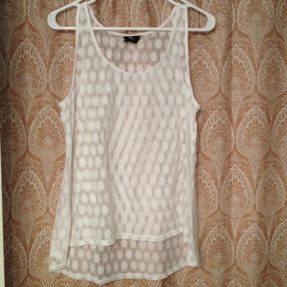 White Patterned Layering Tank - Picture 3 of 3