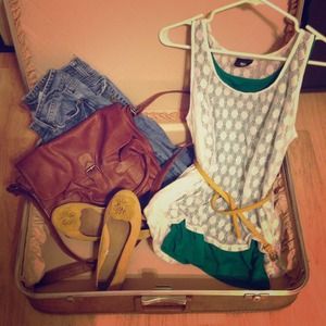 White Patterned Layering Tank