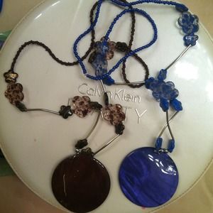 Bundle Brown& blue  Necklaces