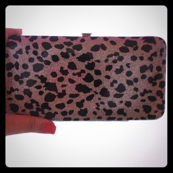 SOLD!!! Cute stylish wallet. Silver/Black leopard.