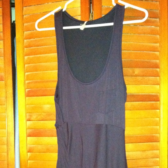 Wyatt Navy Blue Ruched waist t-shirt dress