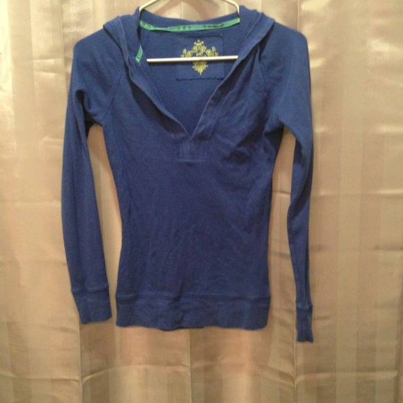 Cobalt blue pull over hoodie.