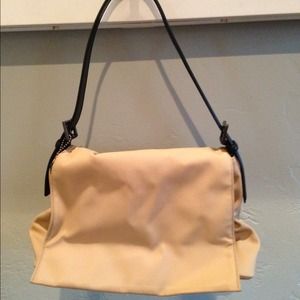 Coach butter yellow canvas shoulder purse