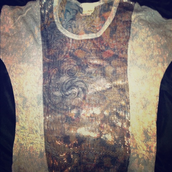 Express glam shiny top