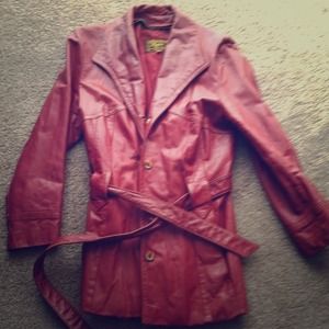 Learsi Designer 100% Genuine Leather Coat- Size 16