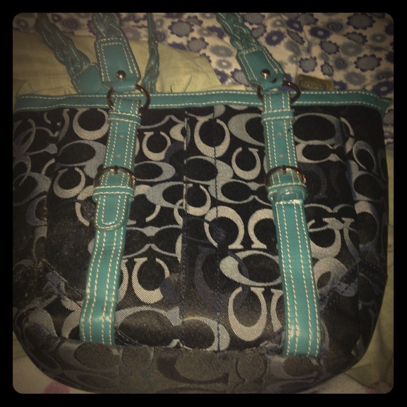 TRADED!!Coach blue tote bag