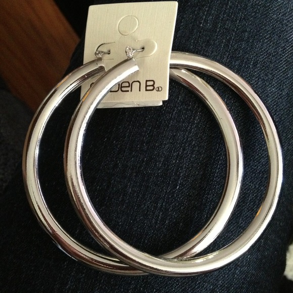 Silver hoop earrings