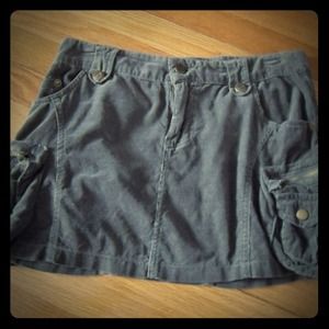 Corduroy cargo mini skirt