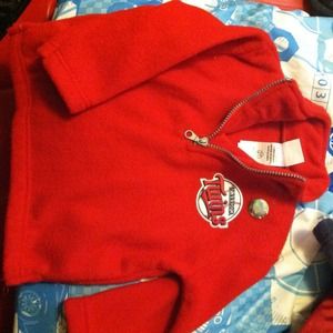 Minnesota twin's red half zip pull over. 2T