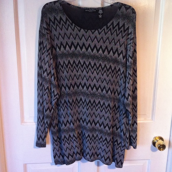 Shimmery top by Impressions