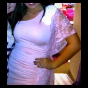 Pink one shoulder shirt