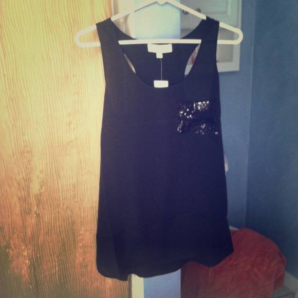 NWT sheer black tank bundle with vs shirt!