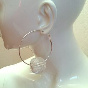 Silver hoop earrings!