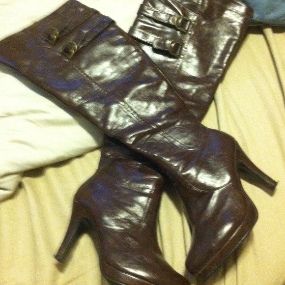 Knee high leather boots