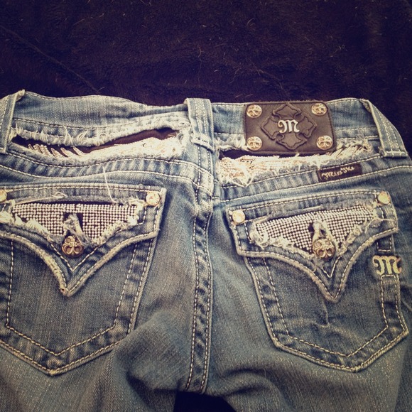 Miss me angel wing bootcut jeans