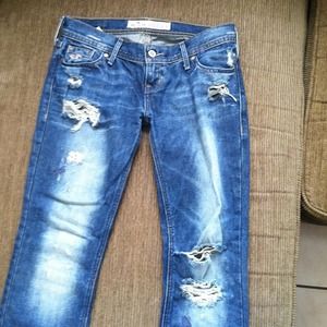 Hollister ripped style jeans size 0