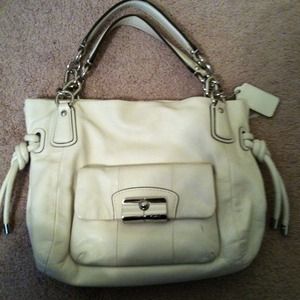 White Leather Coach shoulder bag