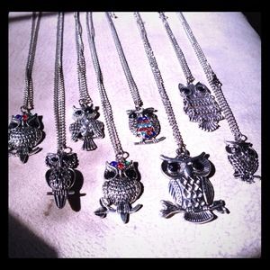 8 owl necklace set MAKE AN OFFER