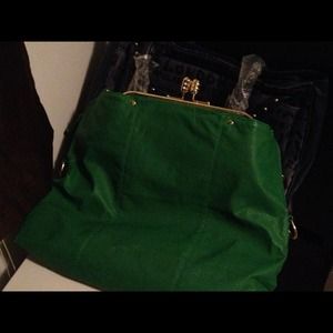 Green coin purse style bag