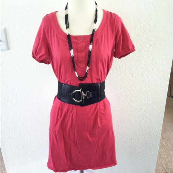 Ann Taylor LOFT Sz S Salmon button long shirt - Picture 2 of 4