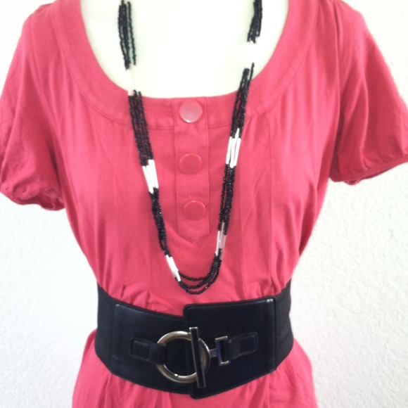 Ann Taylor LOFT Sz S Salmon button long shirt - Picture 3 of 4