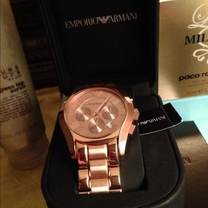 Rosegold oversized Armani watch