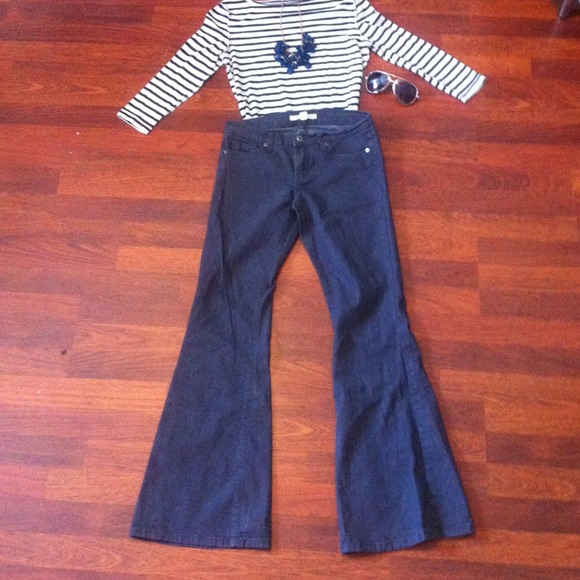 Grey/blue wide leg forever jeans