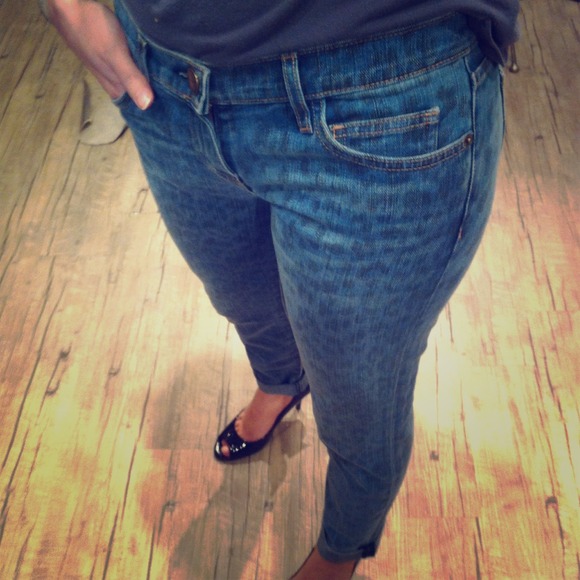 Current/Elliott leopard print denim