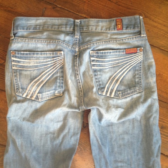 7 For All Mankind DOJO Jeans 28 Light Wash LONG!
