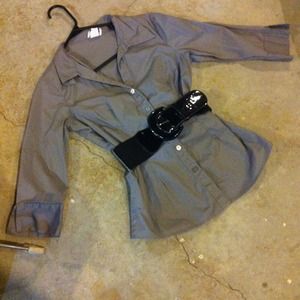 Grey button up shirt