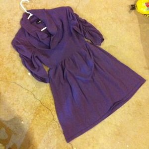 Purple sweater dress