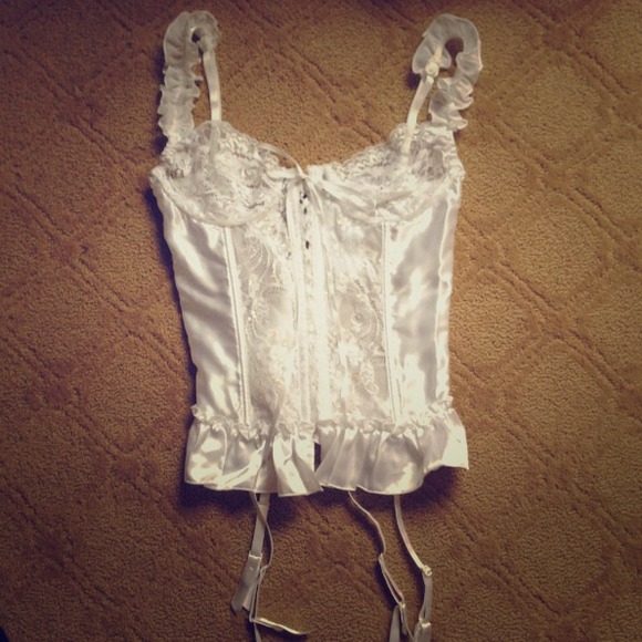 Frederick's White Corset