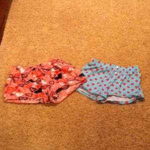 Two pair of sleep shorts.