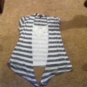 Almost famous vest with built in shirt.