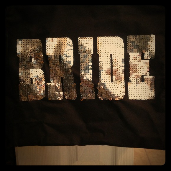 Sequined "Bride" tote!