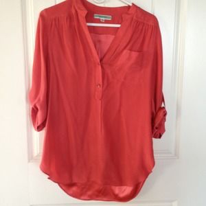 Long Coral Blouse