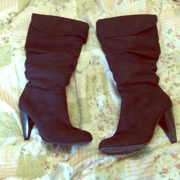 Black boots.