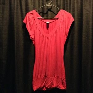 Short sleeve deep v-neck shirt