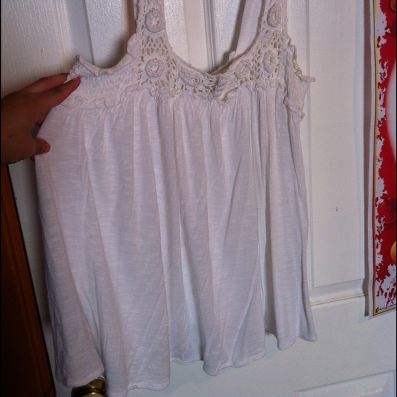 True White Flowy Top