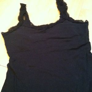 Black lilu tank with lace detail