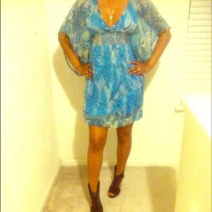 Cute animal print butterfly dress