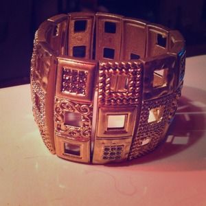 SOLD • BUNDLE • Lia Sophia gold stretch cuff.