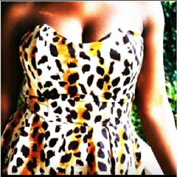 Cheetah print cocktail dress