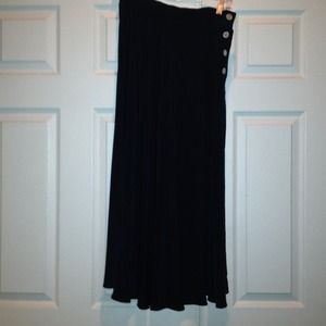 Navy Blue Silk Long Flowy skirt