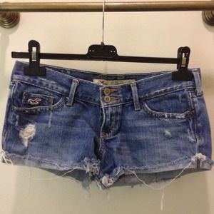 Hollister ripped denim shorts